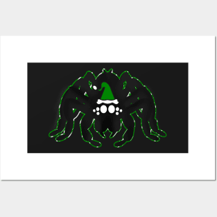 Santa Spider (Green Peppermint 1) Posters and Art